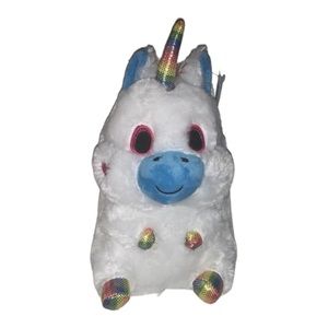NWT Nanco Belly Buddy Unicorn Soft Plush White 8" Stuffed Animal